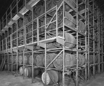 Duty Free Warehouse No. 5:  view of racked storage for casks
Digital image of C64624