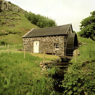 Copy of colour photograph showing Kildonan Mill, Isle of Eigg.