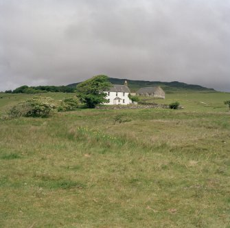 Copy of colour photograph showing Kildonnan farmhouse, Isle of Eigg.
