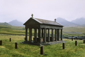 Copy of colour slide showing the Bullough Mausoleum, Isle of Rum.
Digital Image only.