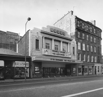 View of East facade of Odeon Cinema, Clerk Street, Edinburgh, from South east.
