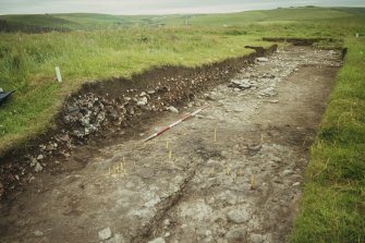 Copy of colour slide showing view of excavations at Cullykhan, Castle Point, Troup, Banffshire
NMRS Survey of Private Collection
Digital Image only