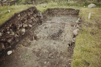 Copy of colour slide showing view of excavations at Cullykhan, Castle Point, Troup, Banffshire
NMRS Survey of Private Collection
Digital Image only