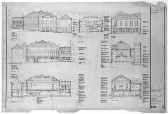 Sections and elevations showing alterations.
Scanned image of E 21175.