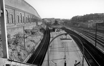 View looking SSW showing station with part of tram depot on left