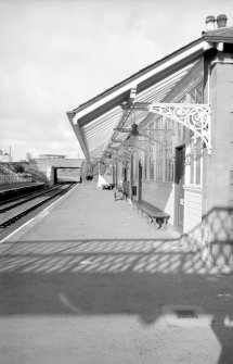 View looking WSW showing awning of up platform building