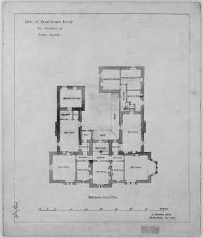 Ground plan of Eilean Aigas House, the property of Lord Lovat.