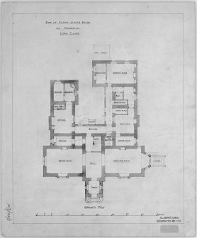 Bedroom floor plan of Eilean Aigas House, the property of Lord Lovat (W L. Carruthers).
