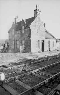 View from N showing NW and NE fronts of down platform building