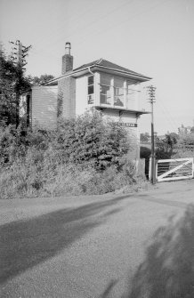 View from W showing part of SW and NW fronts of signal box