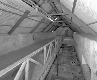 Elevated view of byre stalls from floor above to North West.
Digital image of C 61459