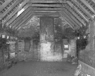 Scar Steading: View of interior of grain mill, S-E end, and looking towards the grain drying kiln.
Digital image of D 3377
