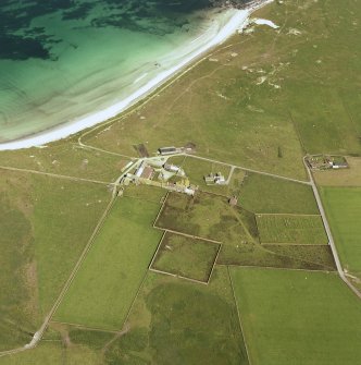 Aerial view of Sanday, Scar Farmhouse and Steading, taken from the S.
Digital image of D 16624