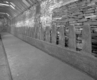 Scar Steading: View of interior of cattle shed, on N-W side of complex, from E.
Digital image of D 3379