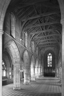 View of S nave arcade of Church of the Holy Rude, Stirling, from E.