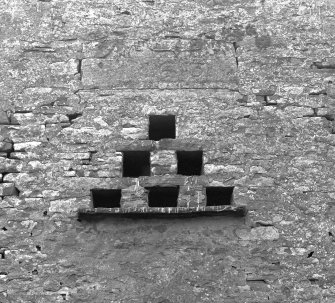 View of dovecot (or doocot) entrance for pigeons, with date stone
Digital image of D 3416