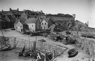 Crail, Shoregate and Harbour. View from south east.

