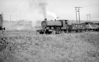 View from SW showing NCB locomotive and wagons at Craigmark