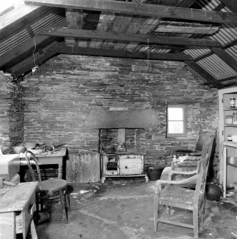 N-W range.  View of interior of house from NE.
Digital image of D 3476