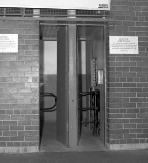 View of turnstiles.
Digital image of B 55440