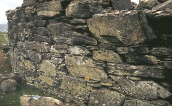 Copy of colour slide showing detail of Semi Broch, Rhiroy, Loch Broom Highland. Part of exterior masonry to show building style
NMRS Survey of Private Collection
Digital Image only