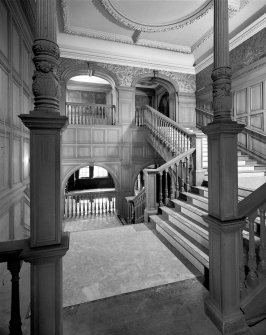 Interior.
View of principal staircase from East alcove.
