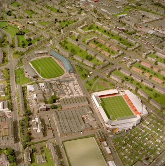 Scanned image of oblique aerial view.
