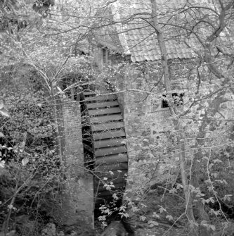 Exterior view looking north at south west end of mill (water wheel end)
Digital image of B 10007/11