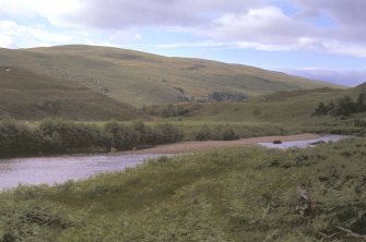 Copy of colour slide showing distant view of Torr a' Chorcain, Langwell, Kincardine, Sutherland - West end of site showing "ditch"
NMRS Survey of Private Collection
Digital Image only