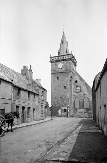 Pittenweem, High Street.
General view from south west showing church before Rose Window was installed
