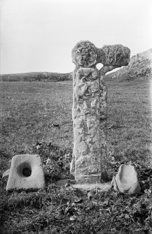 Canna, St Columba's Graveyard.
East face of carved stone.