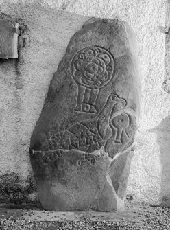 View of Inveravon no.1 Pictish symbol stone.
