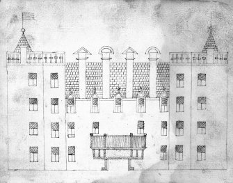 Photographic copy of drawing of the main facade.
Digital image of LA 412/p
