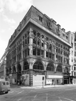 122 - 136 Union Street, Ca D'Oro Building, Glasgow.
General view from North West showing damage