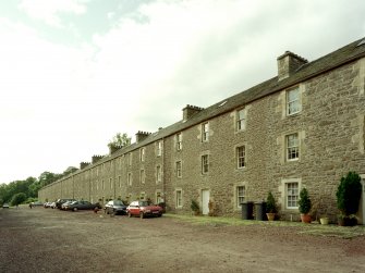 View from SE along Rosedale Street, showing the S side of Long Row