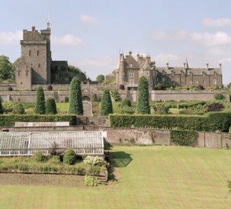 View of keep, mansion and garden from South.
Digital image of D 47348 CN.