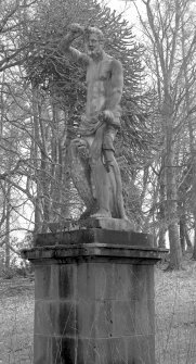 View of statue from North West.
Digital image of D 47412.