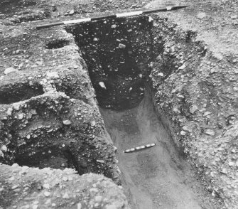 Ex-Scotland, Yeavering, Anglo-Saxon settlement - timber halls (Bede's Ad Gefrin) and Iron Age Hill fort (NGR 926 305)
Copy of view of area A section of south wall trench, excavations by Brian Hope-Taylor 1953-1962
Digital image only