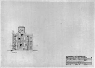 Wardhouse, Home Farm and stable block. Digital image of section.