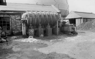 View from ESE showing scrubber with gasholder in the background
