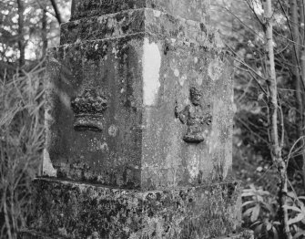Detail of Atholl emblems in relief on obelisk.
Digital image of PT 4255.
