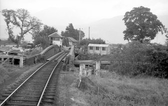 View from NW showing swing bridge with station in background