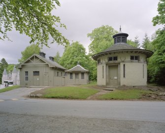 Game larders, general view from south west
