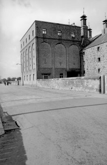 View from SE showing SSW and ESE fronts of silo block