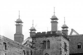 View from W showing drying kiln vents