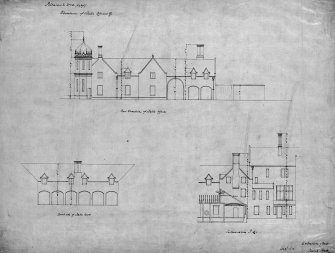 Argyll, Kilmartin, Poltalloch House.
Photographic copy of elevations and sections of stable offices.
Digital image of AGD/21/10/p
