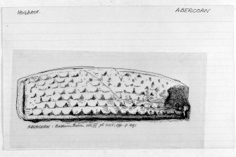 Copy of a drawing of hogback by Brian Hope-Taylor,