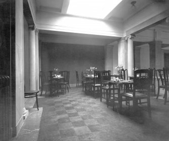 Interior view of the Royal Scottish Academy, Edinburgh, showing tea room.