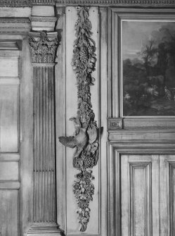 Detail of carved festoon in drawing room (attributed to Grinling Gibbons).
Digital image of ML 2147 PO.