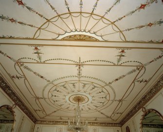 Interior
View of drawing room showing decorated ceiling
